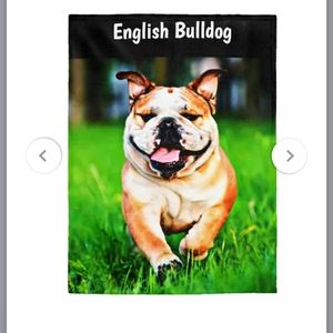 English Bulldog velveteen blanket